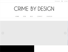 Tablet Screenshot of crimebydesign.com